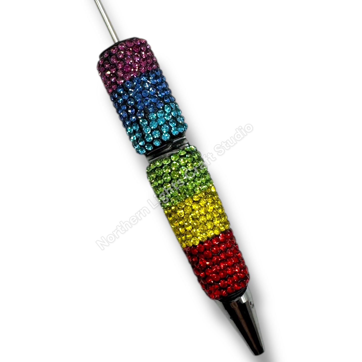 Rainbow Rhinestone Beadable Pens