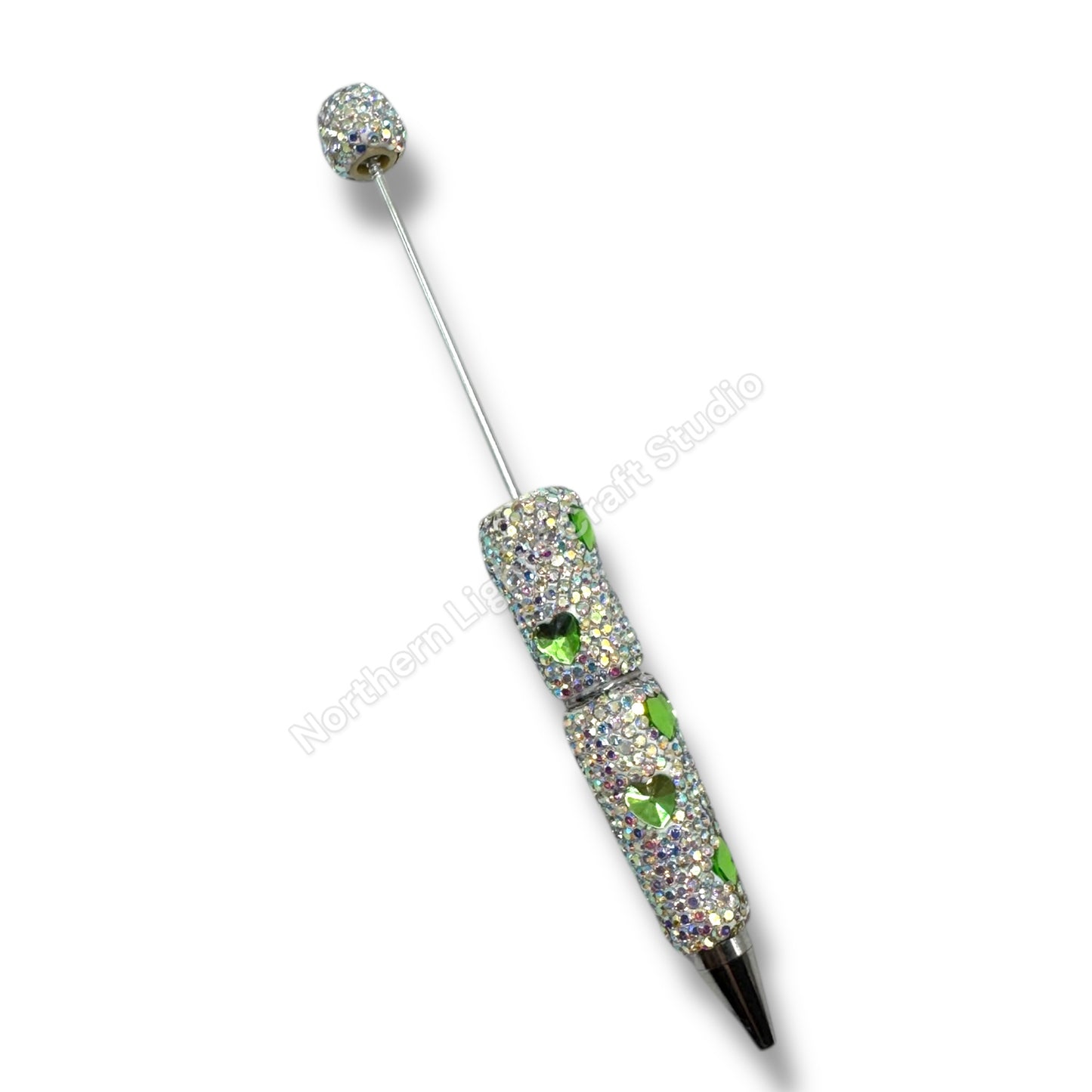 Rhinestone Heart Crystal Beadable Pens