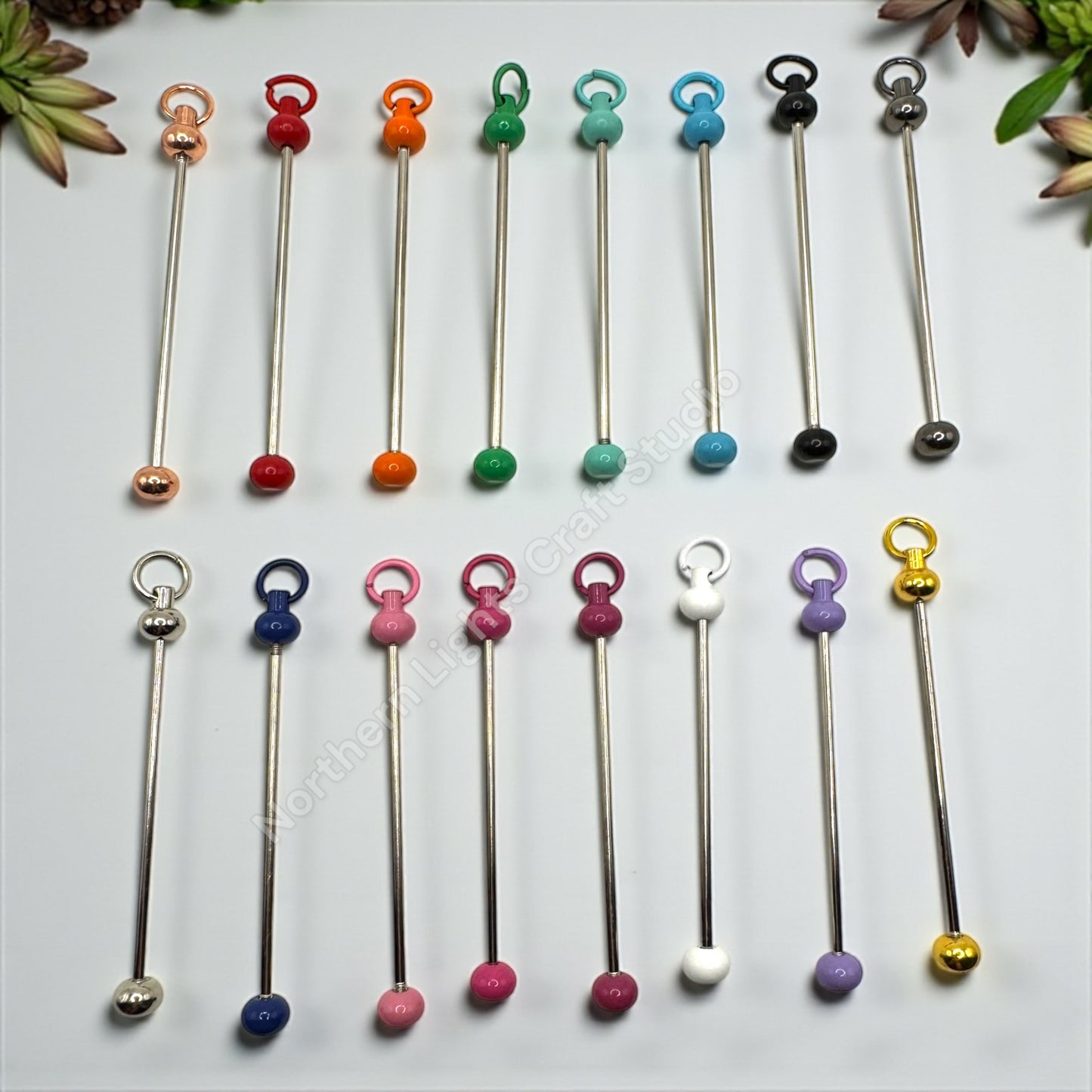 Beadable Keychain Bars - 10 pcs.