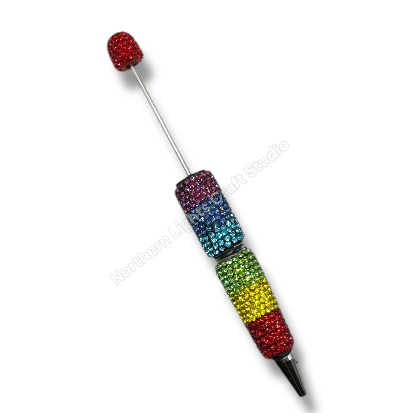 Rainbow Rhinestone Beadable Pens