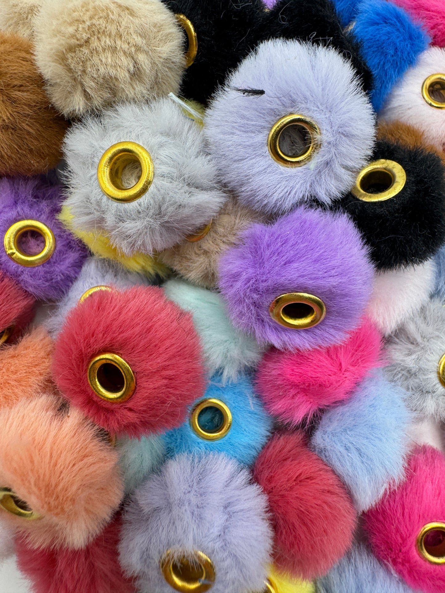 Fuzzy Beads / Fuzzy Spacer Mix of 30 Pieces - 20mm