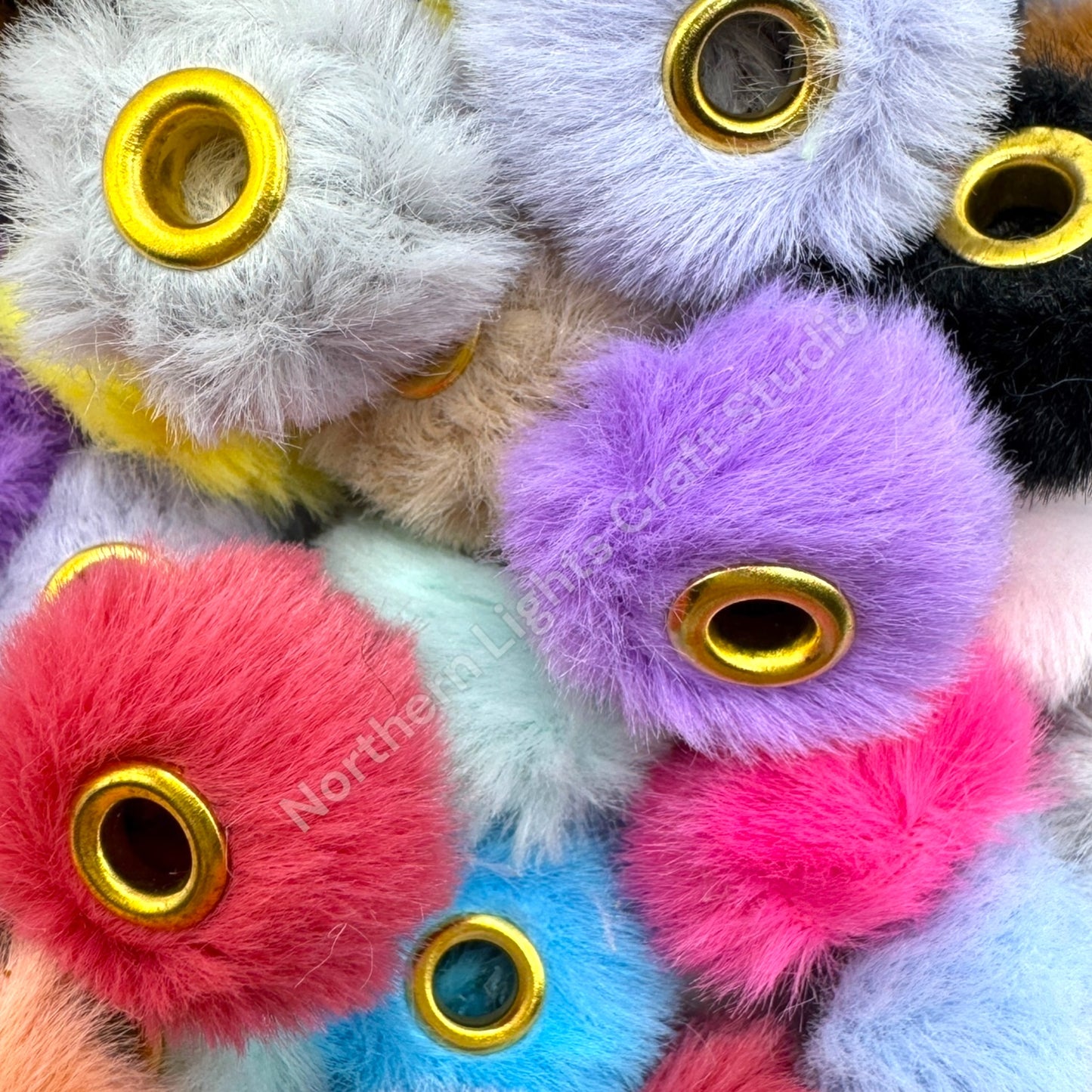 Fuzzy Beads / Fuzzy Spacer Mix of 30 Pieces - 20mm