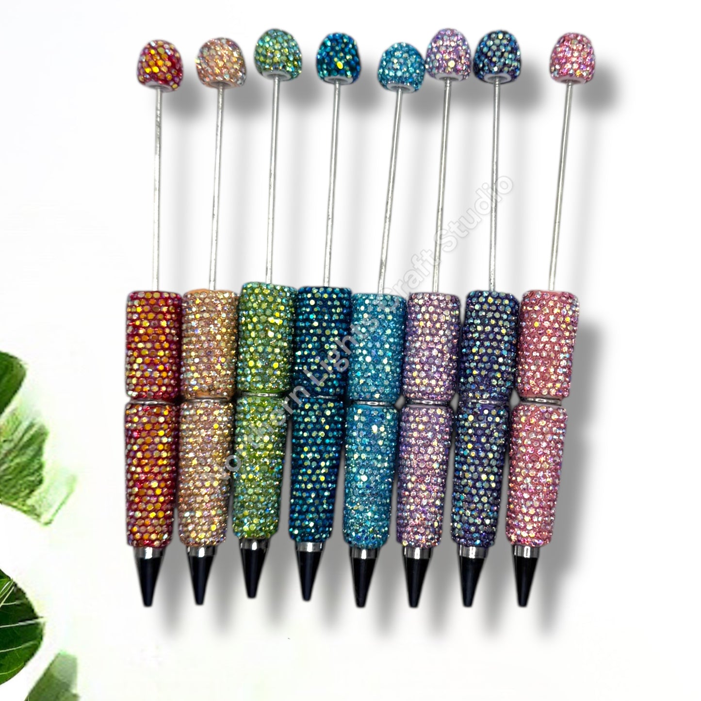 Beadable AB Colorful Rhinestone Pens