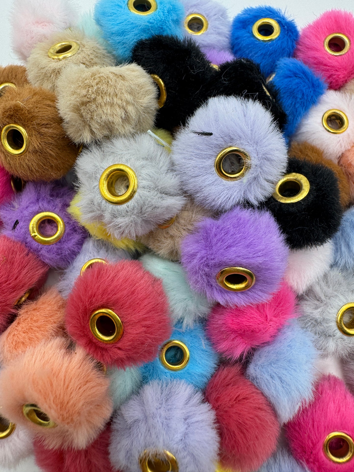 Fuzzy Beads / Fuzzy Spacer Mix of 30 Pieces - 20mm