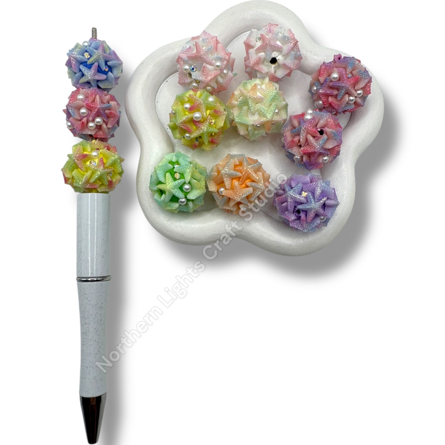 Starfish Beads with Pearls - 20mm - 5pc.