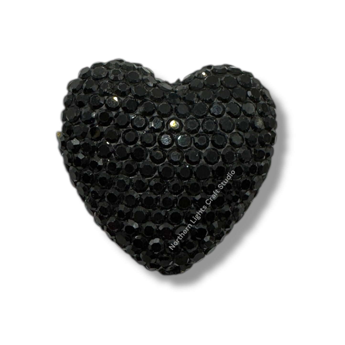Large 30mm Rhinestone Heart Beads, Pave Heart Crystal Beads, Clay Pave Rhinestone Hearts, Crystal Hearts, Bling Hearts
