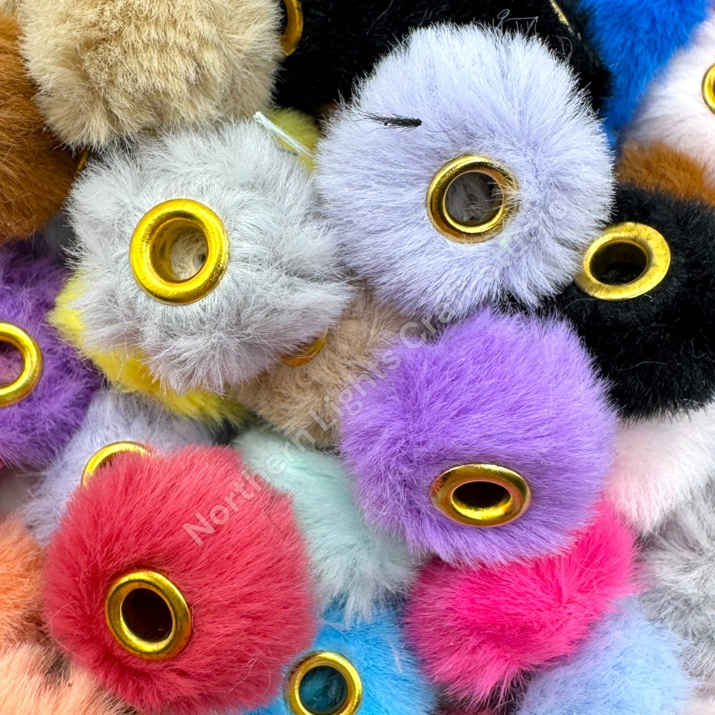 Fuzzy Beads / Fuzzy Spacer Mix of 30 Pieces - 20mm