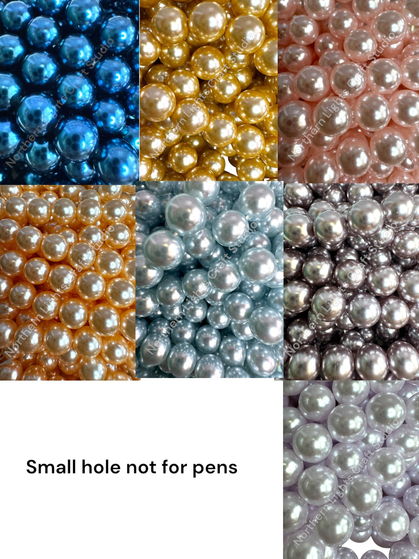 8mm Pearl Beads for DIY - 40 pieces (small hole)