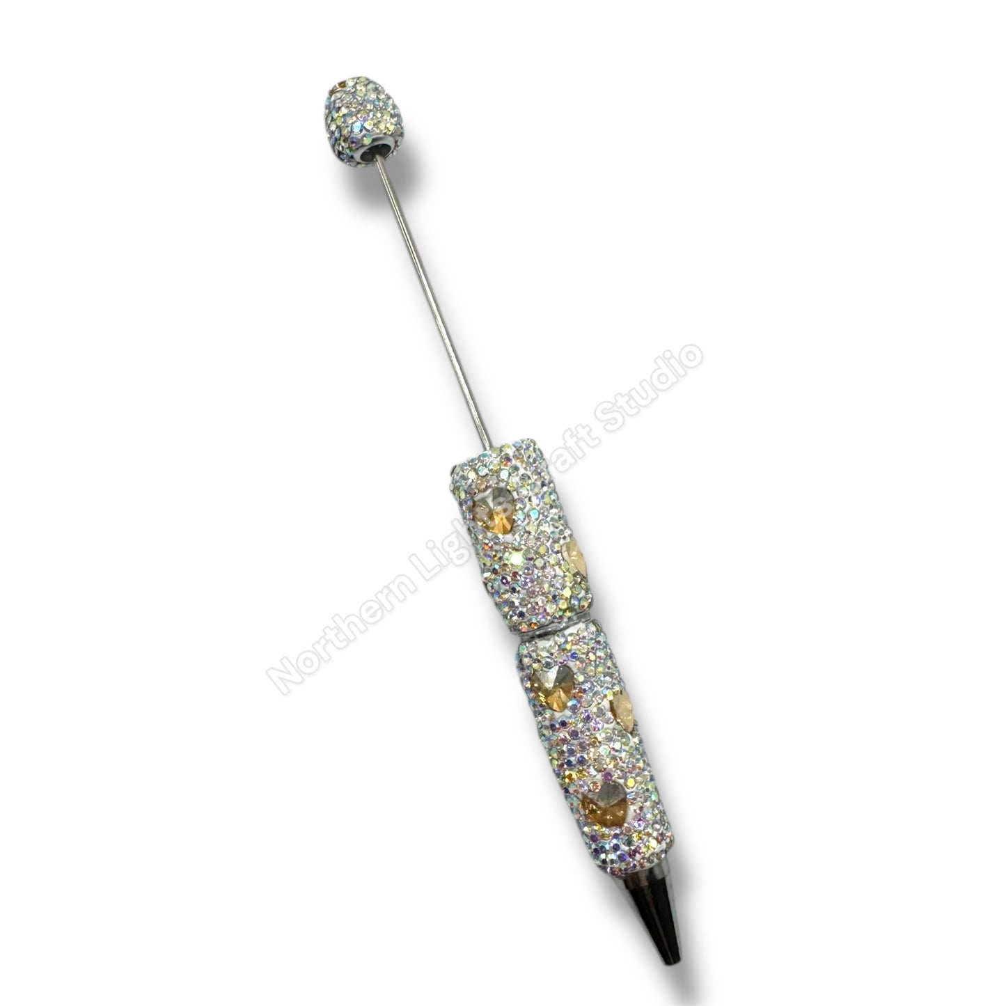 Rhinestone Heart Crystal Beadable Pens