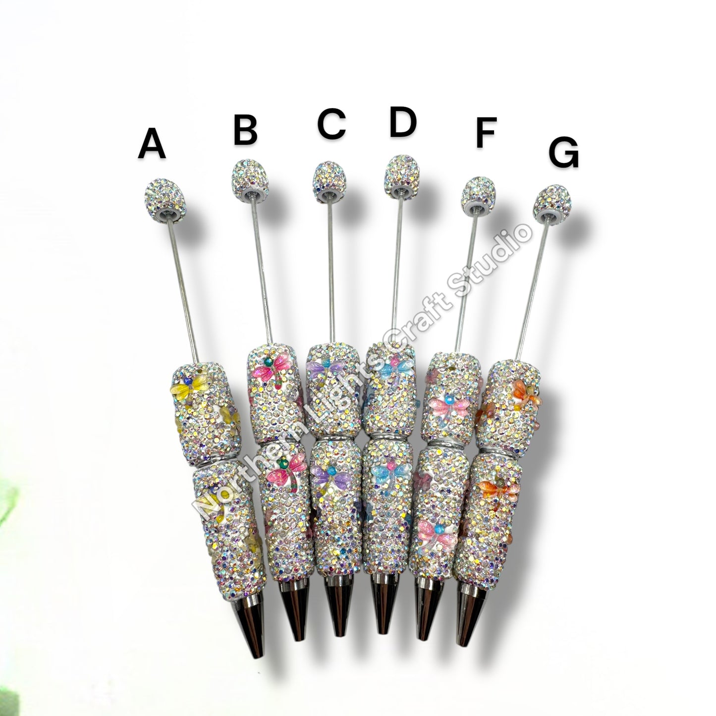 Beadable Dragonfly Rhinestone Pens
