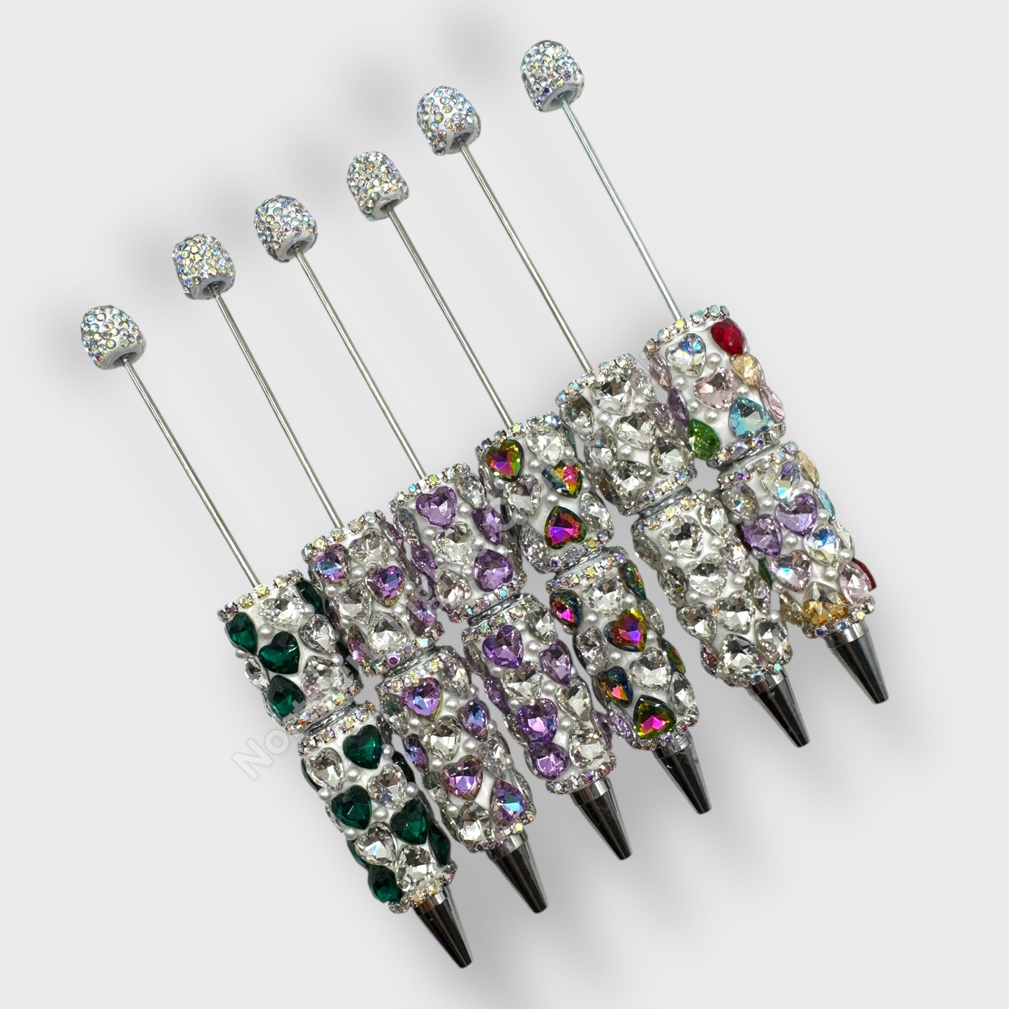 Beadable Large Heart Rhinestone Pen