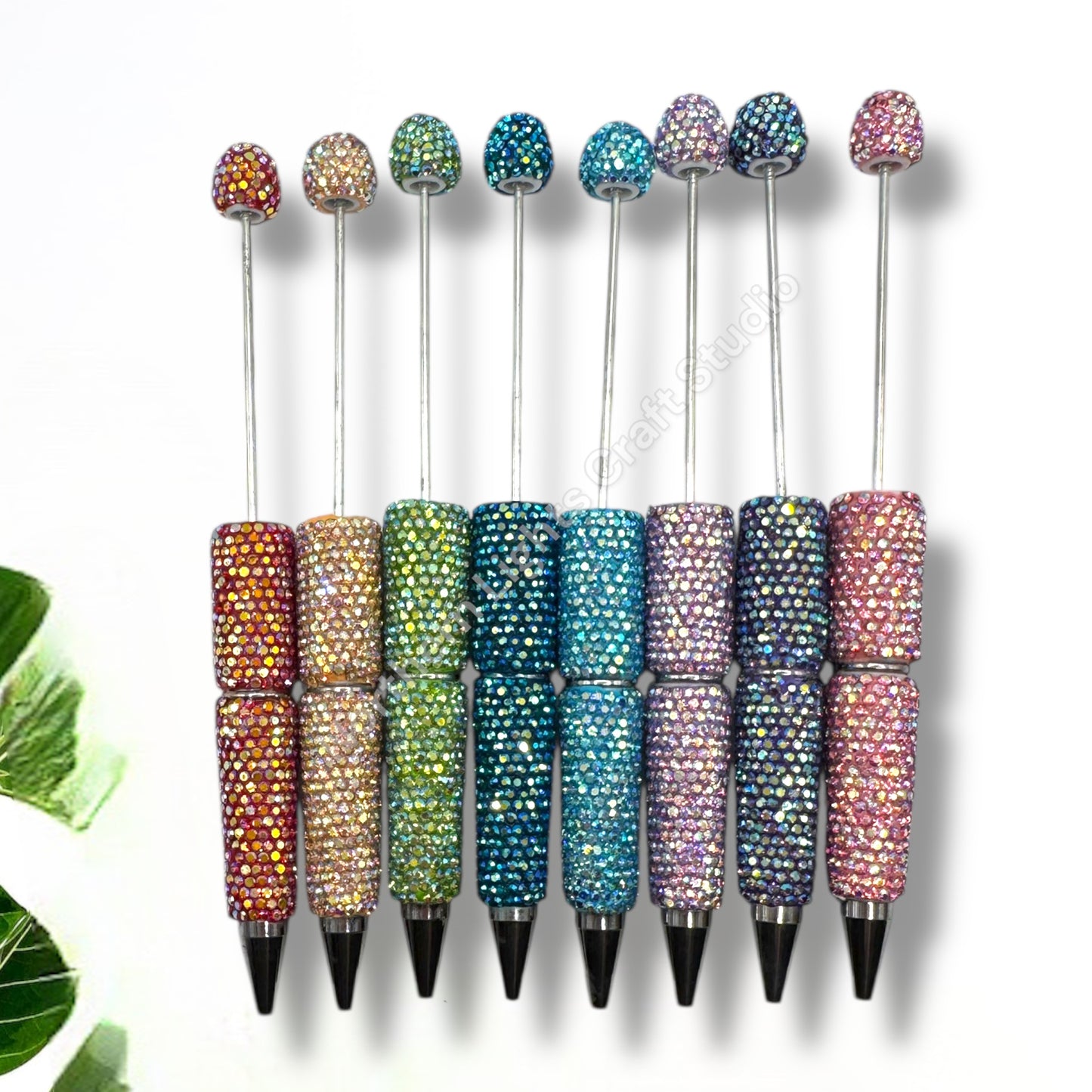 Beadable AB Colorful Rhinestone Pens