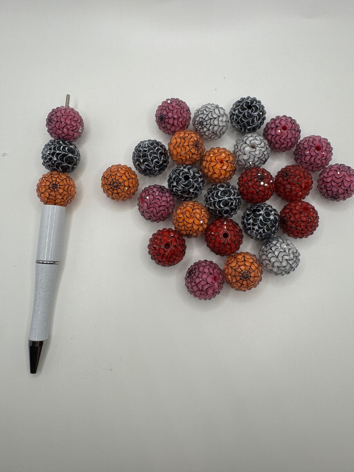 20mm Halloween Rhinestone Acrylic Bead Mix - 10 pc.