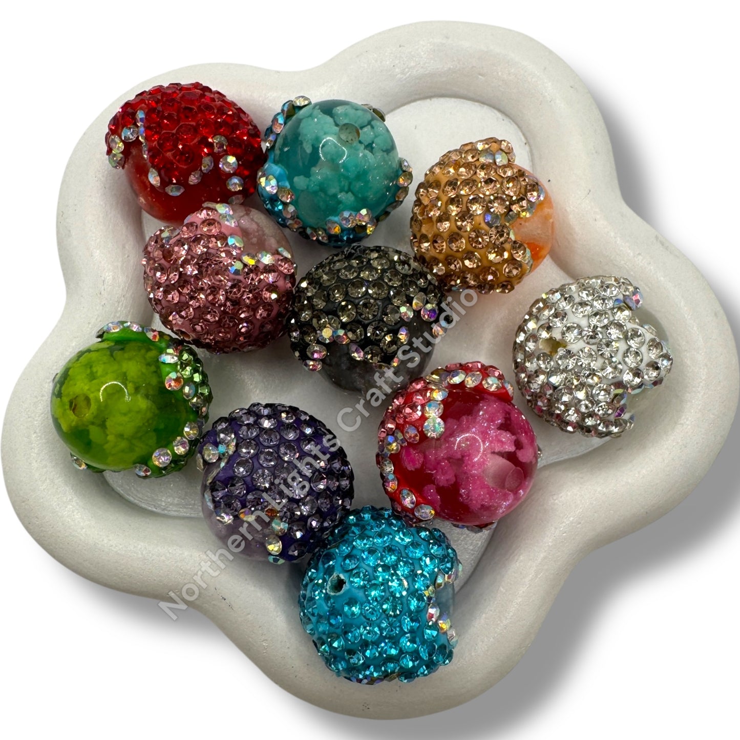 Rhinestone Cloud Drip Beads