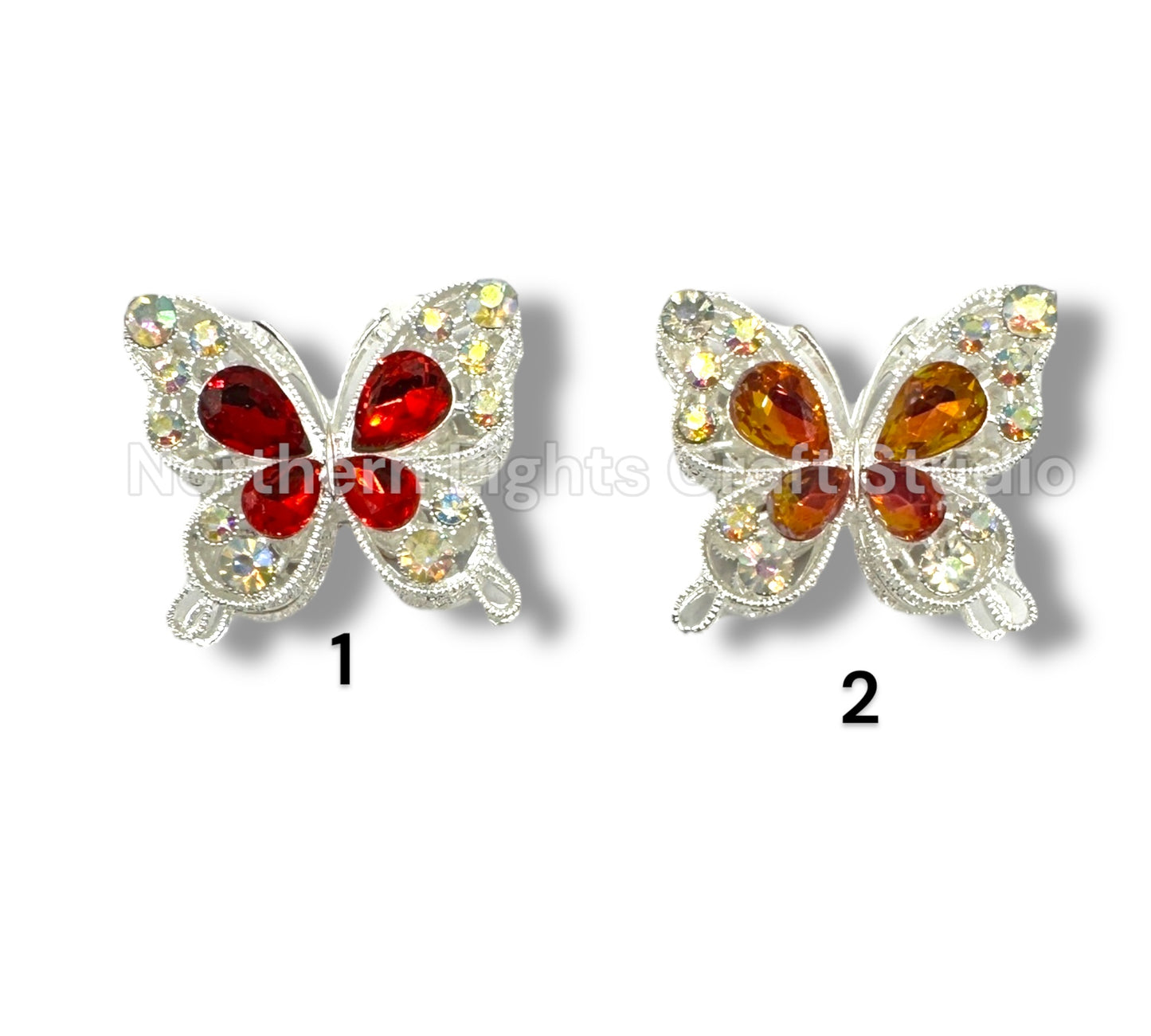 Silver Metal Alloy Butterfly Beads - 30mm