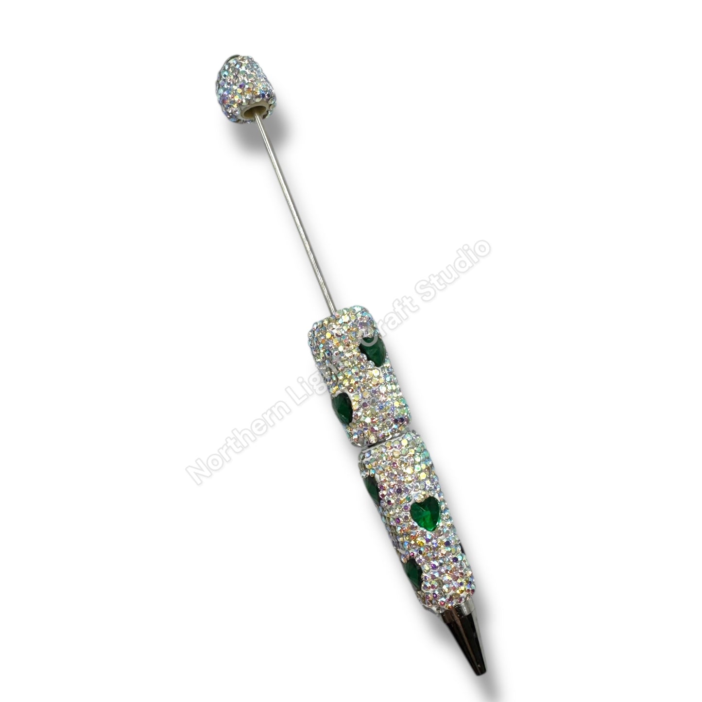 Rhinestone Heart Crystal Beadable Pens