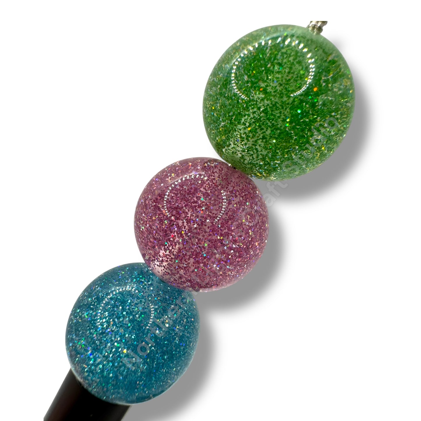 Glitter Shiny Beads 20 mm - 10 Pieces