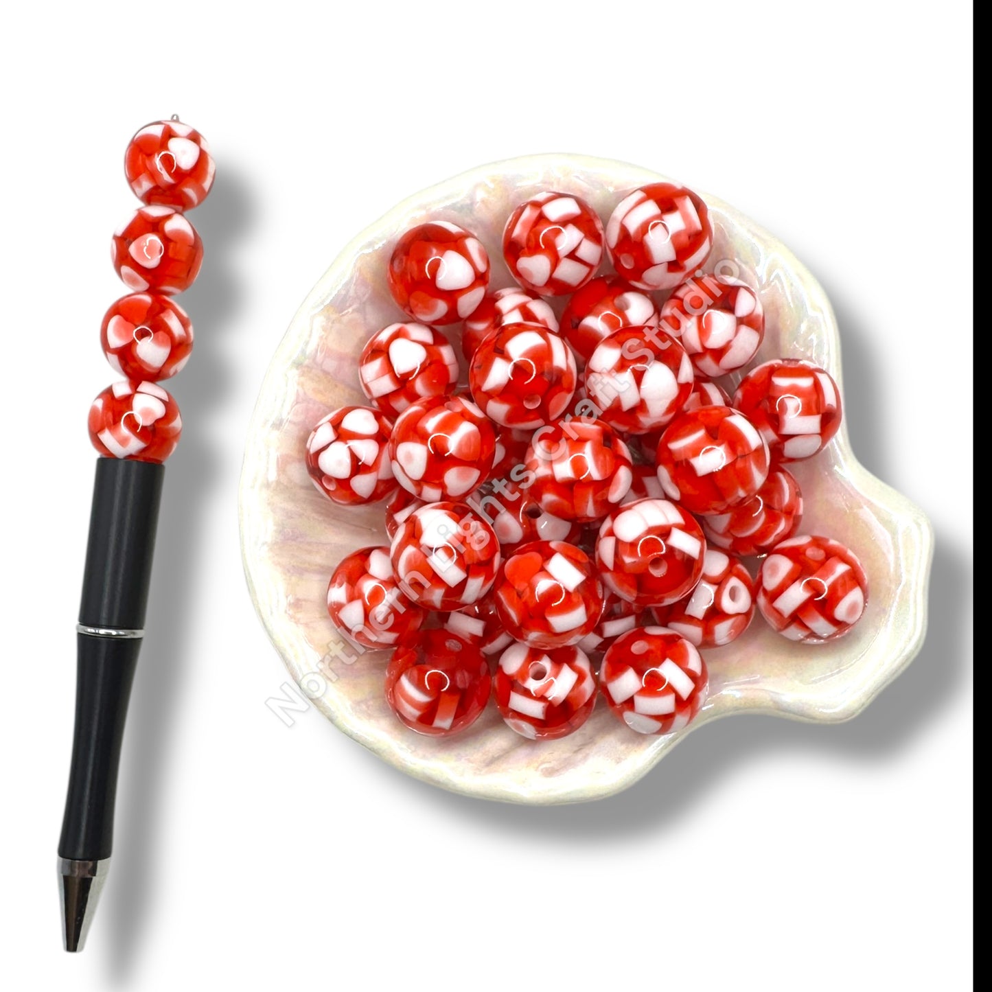 16mm Acrylic Heart Jelly Beads - 20pcs.