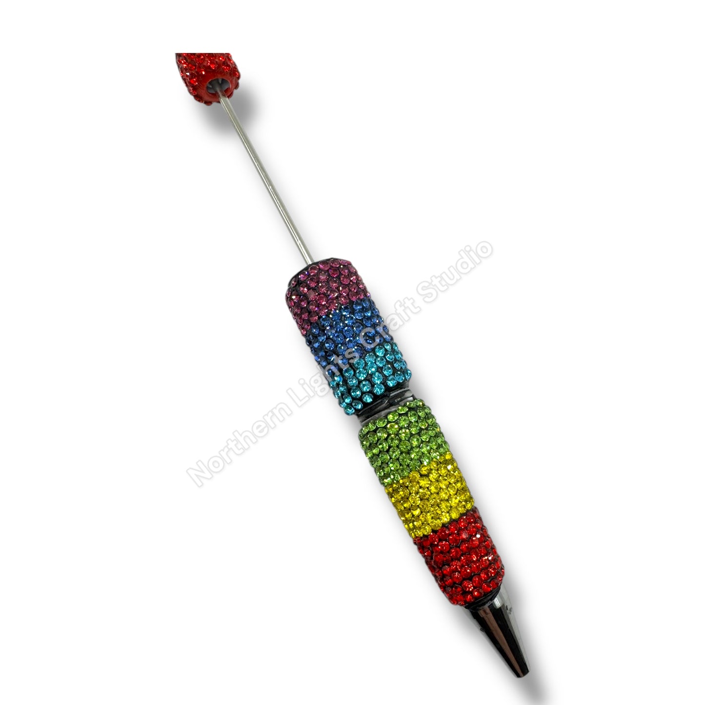 Rainbow Rhinestone Beadable Pens