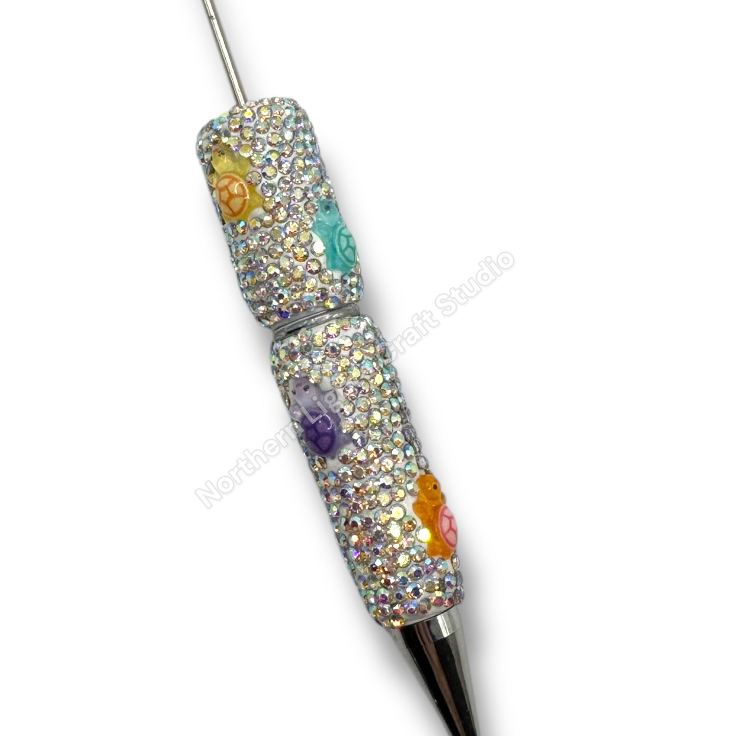 Beadable Avocado Rhinestone Pens, Beaded Mushroom Pen, Beaded Turtle Pen