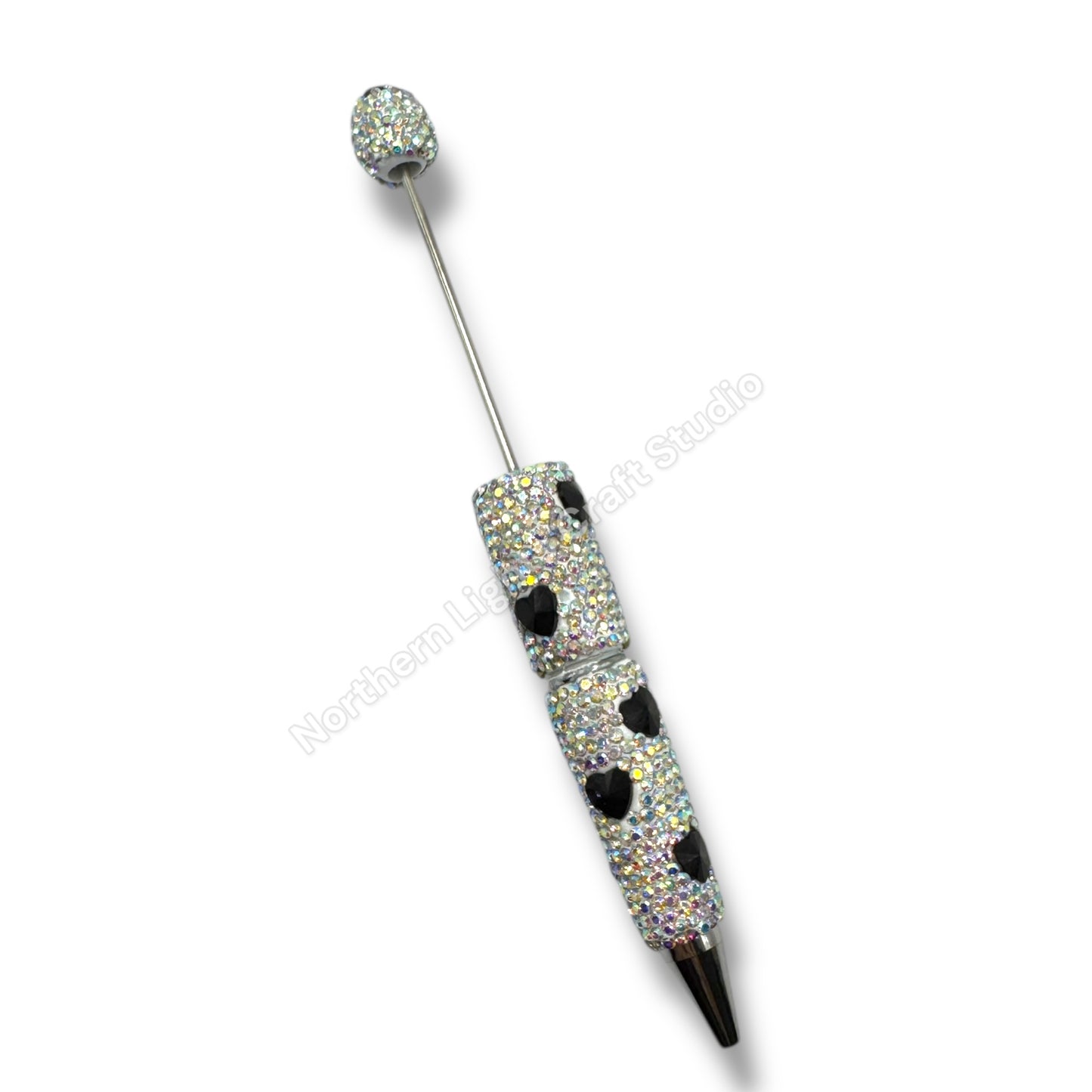 Rhinestone Heart Crystal Beadable Pens