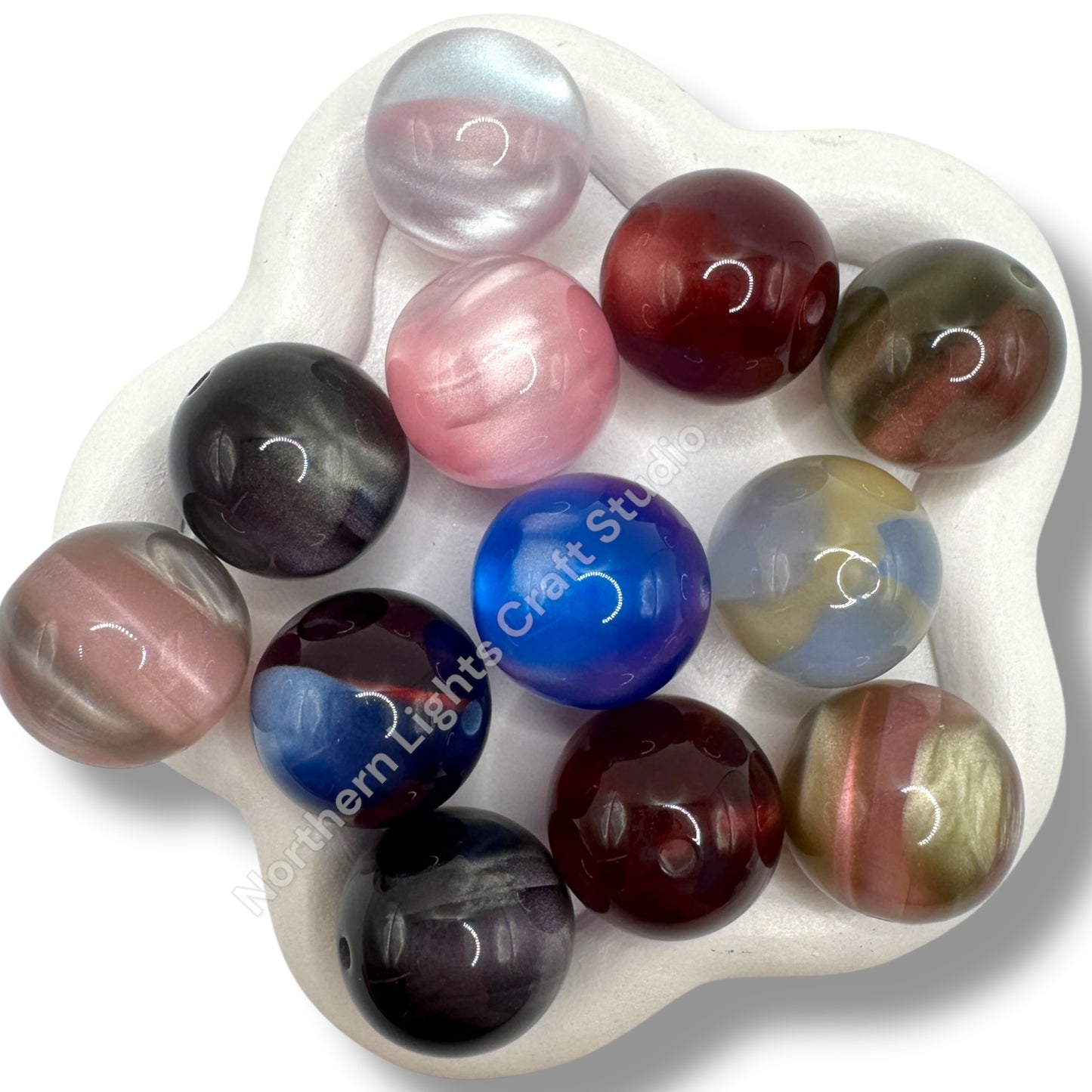 20mm Galaxy Multi Tone Beads - 10 pcs.