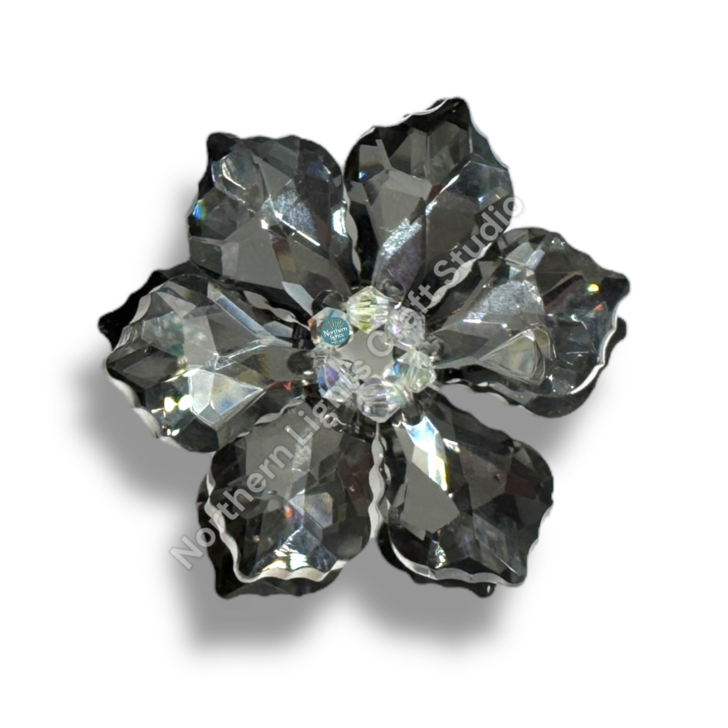Handmade Glass Crystal Flower Double Layer Bead - 40mm