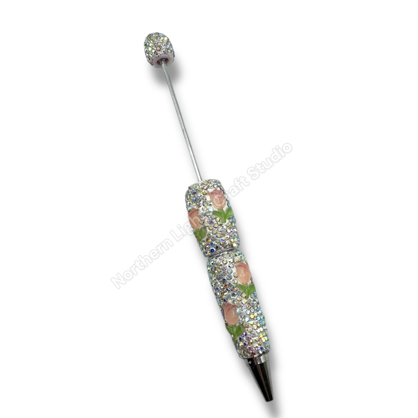 Beadable Tulip Flower Rhinestone Pens