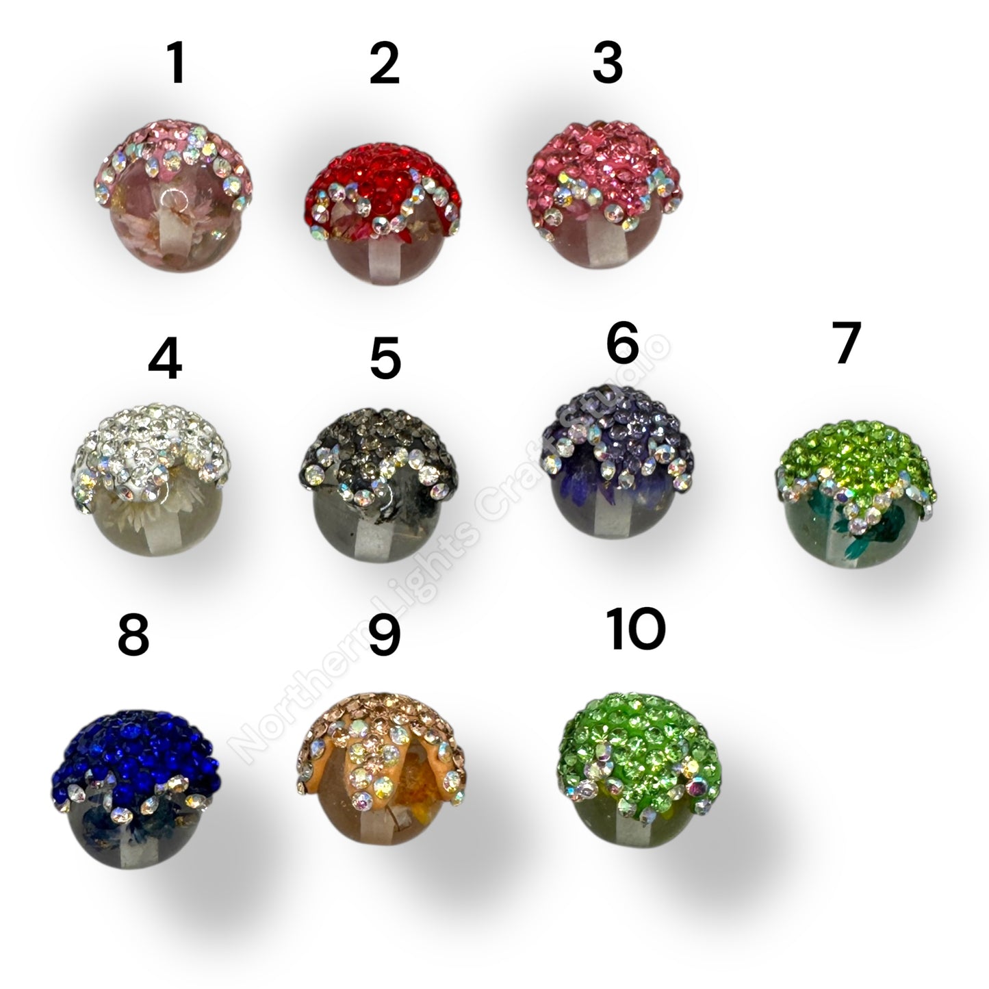 Rhinestone Flower Drip Beads