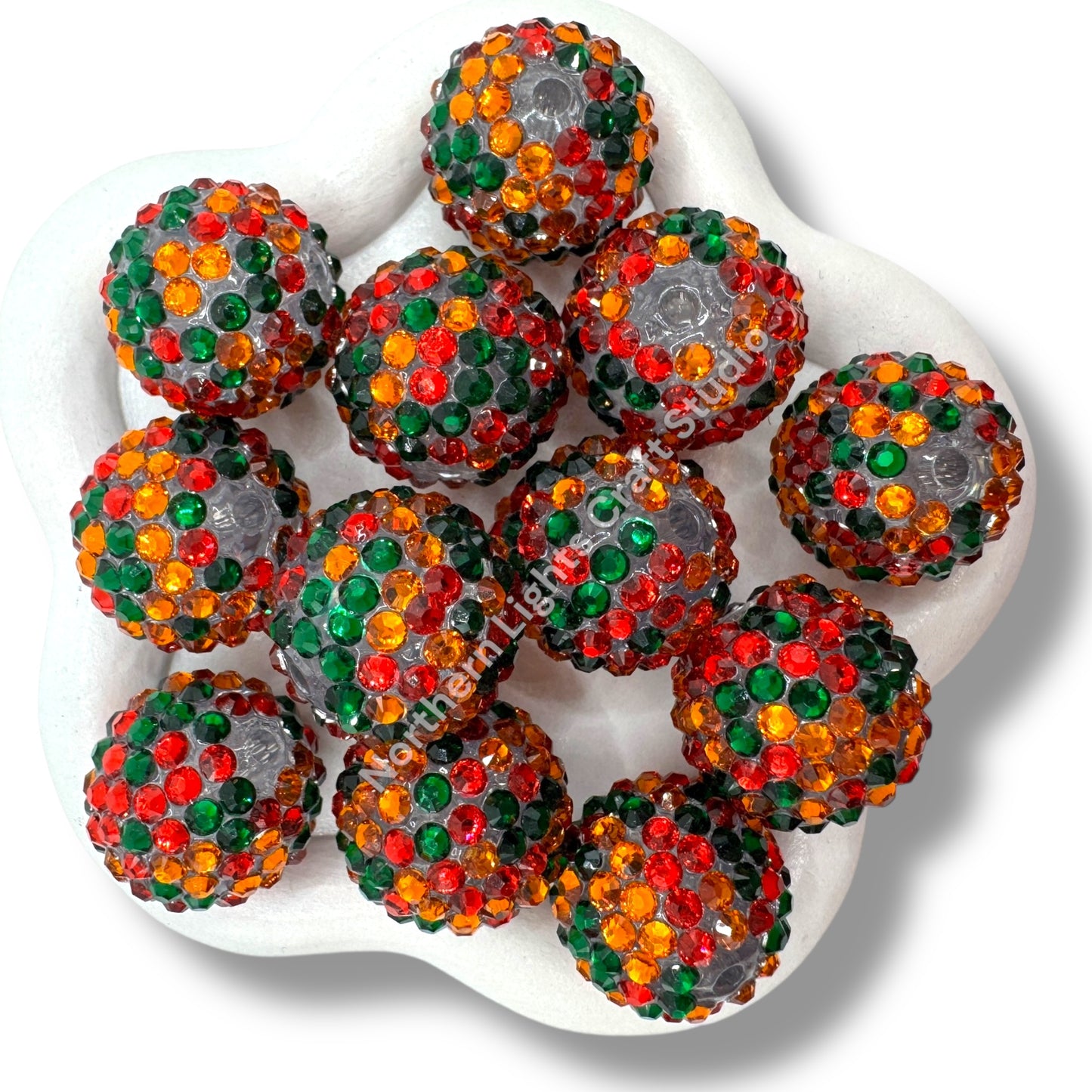 Christmas Color Bubblegum Rhinestone - Different Color Options Available