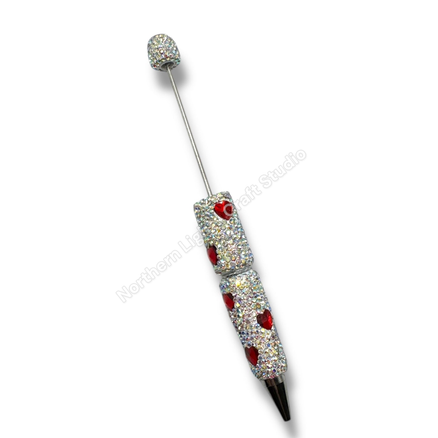 Rhinestone Heart Crystal Beadable Pens