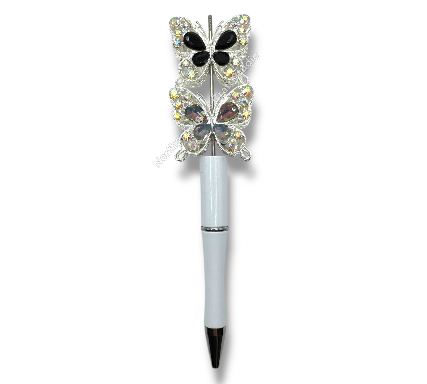 Silver Metal Alloy Butterfly Beads - 30mm