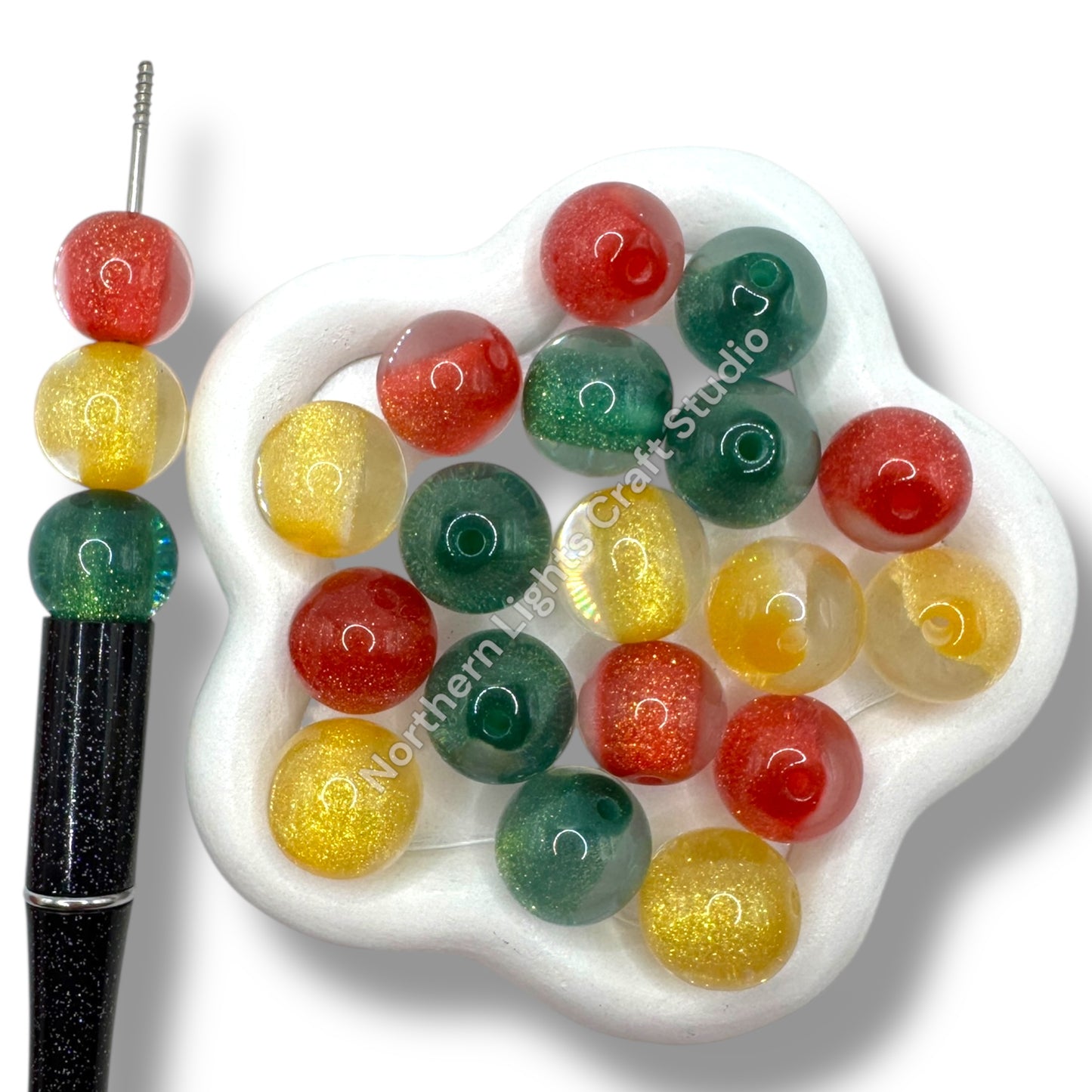 Christmas Glittery Core Luminous 20 pc. Mix- 16mm