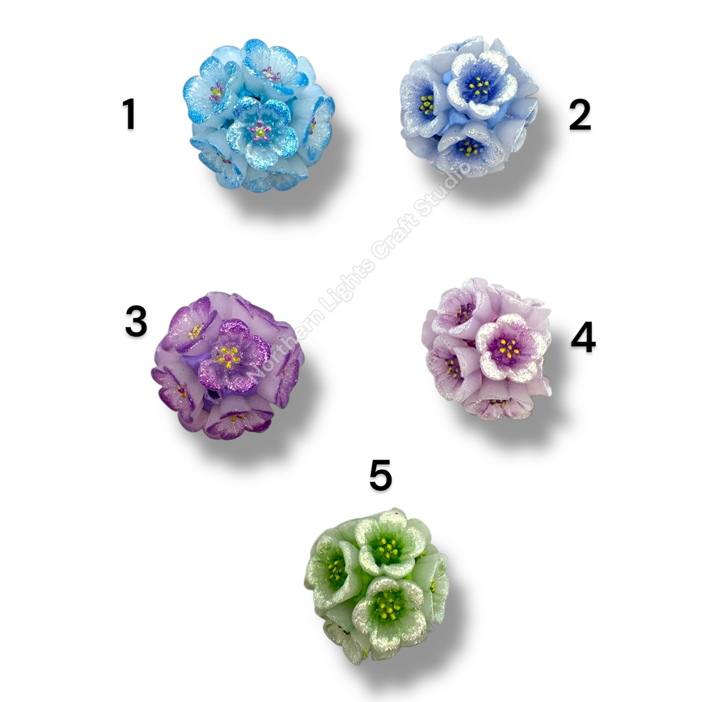 Flower Beads for Beaded Pens 5pc.