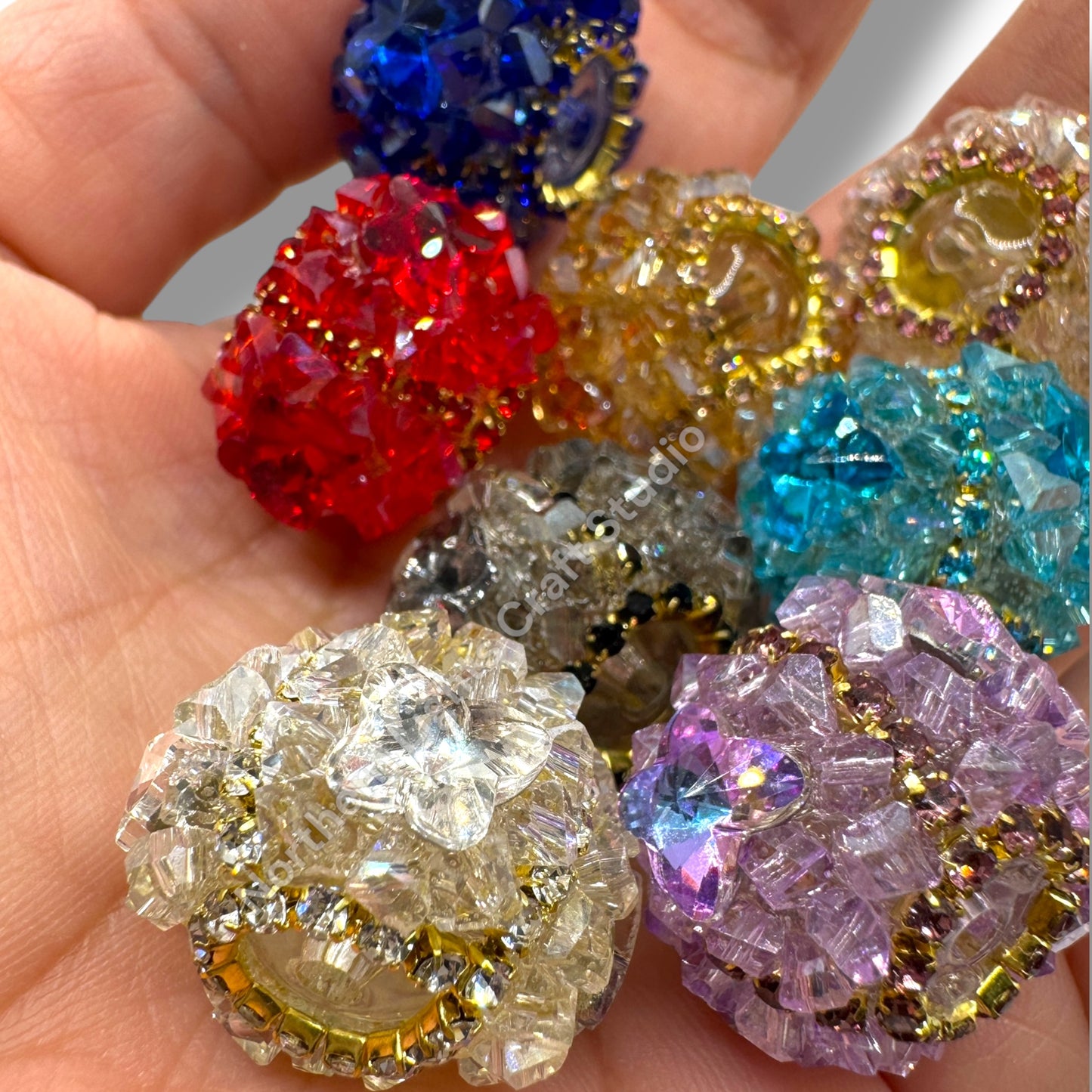 Crystal Chips Butterfly Beads