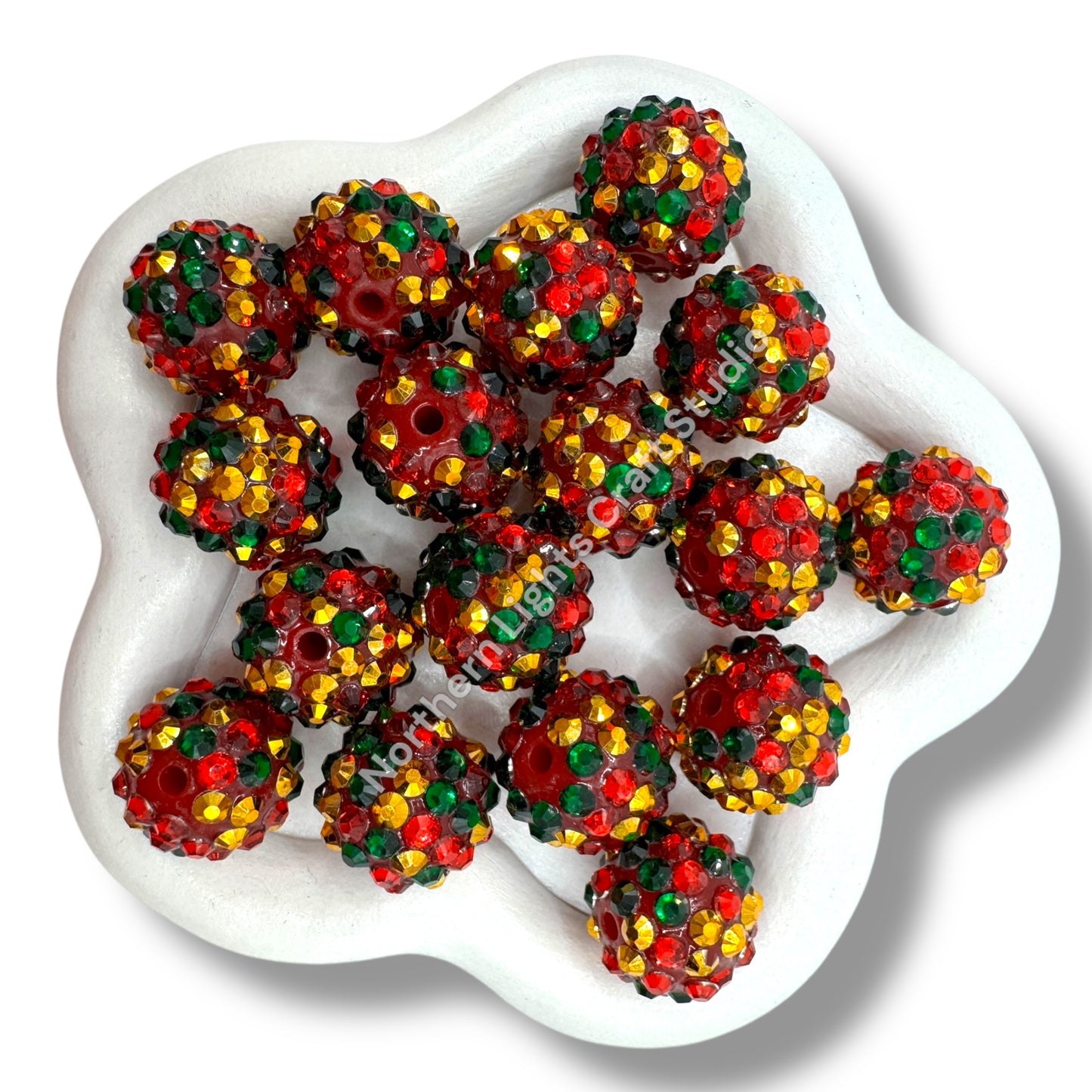 Christmas Color Bubblegum Rhinestone - Different Color Options Available
