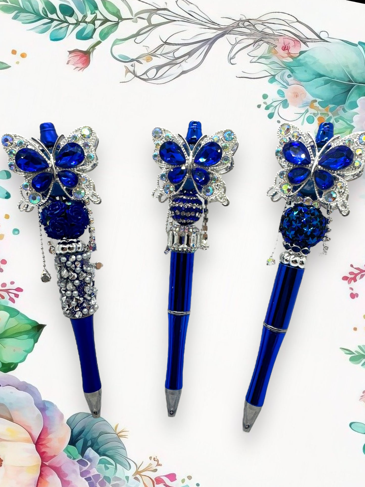 Fancy Handcrafted Butterfly Bead Pens