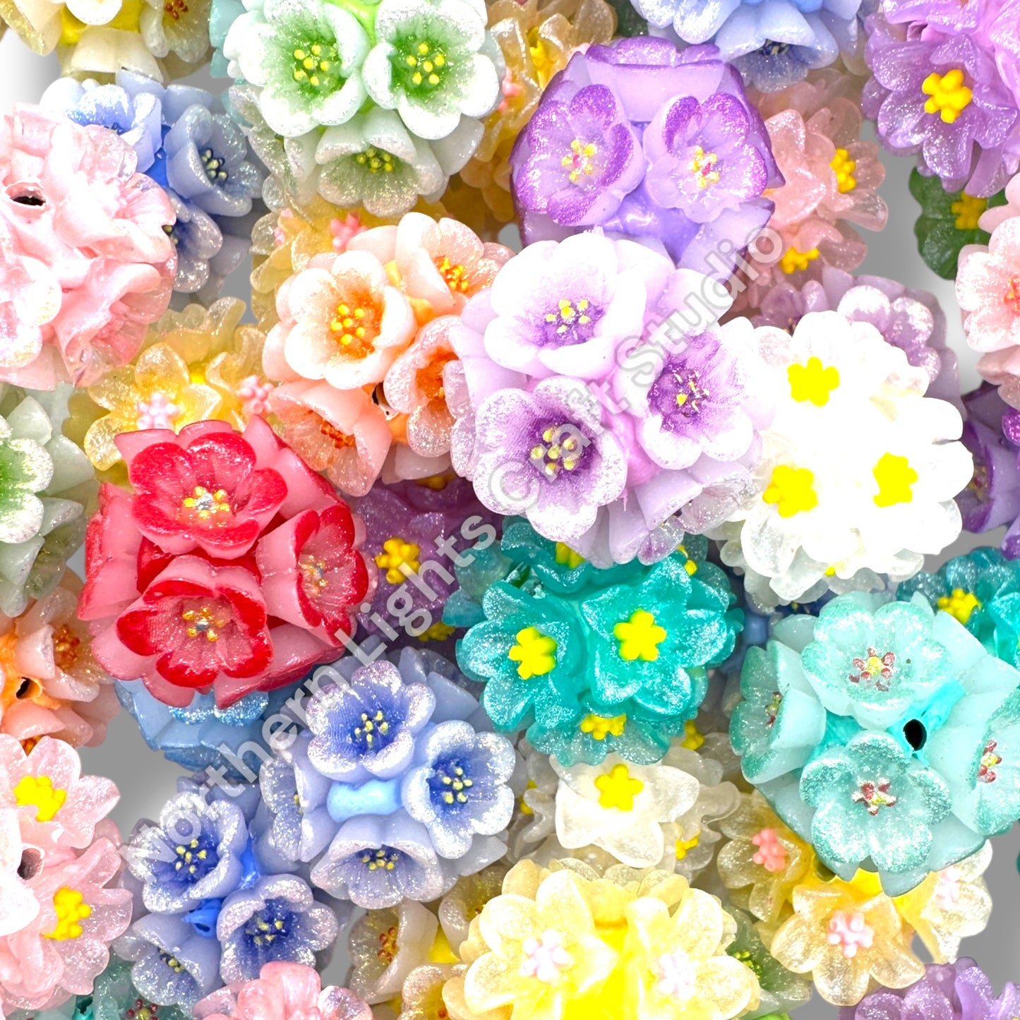 Flower Beads for Beaded Pens 5pc.
