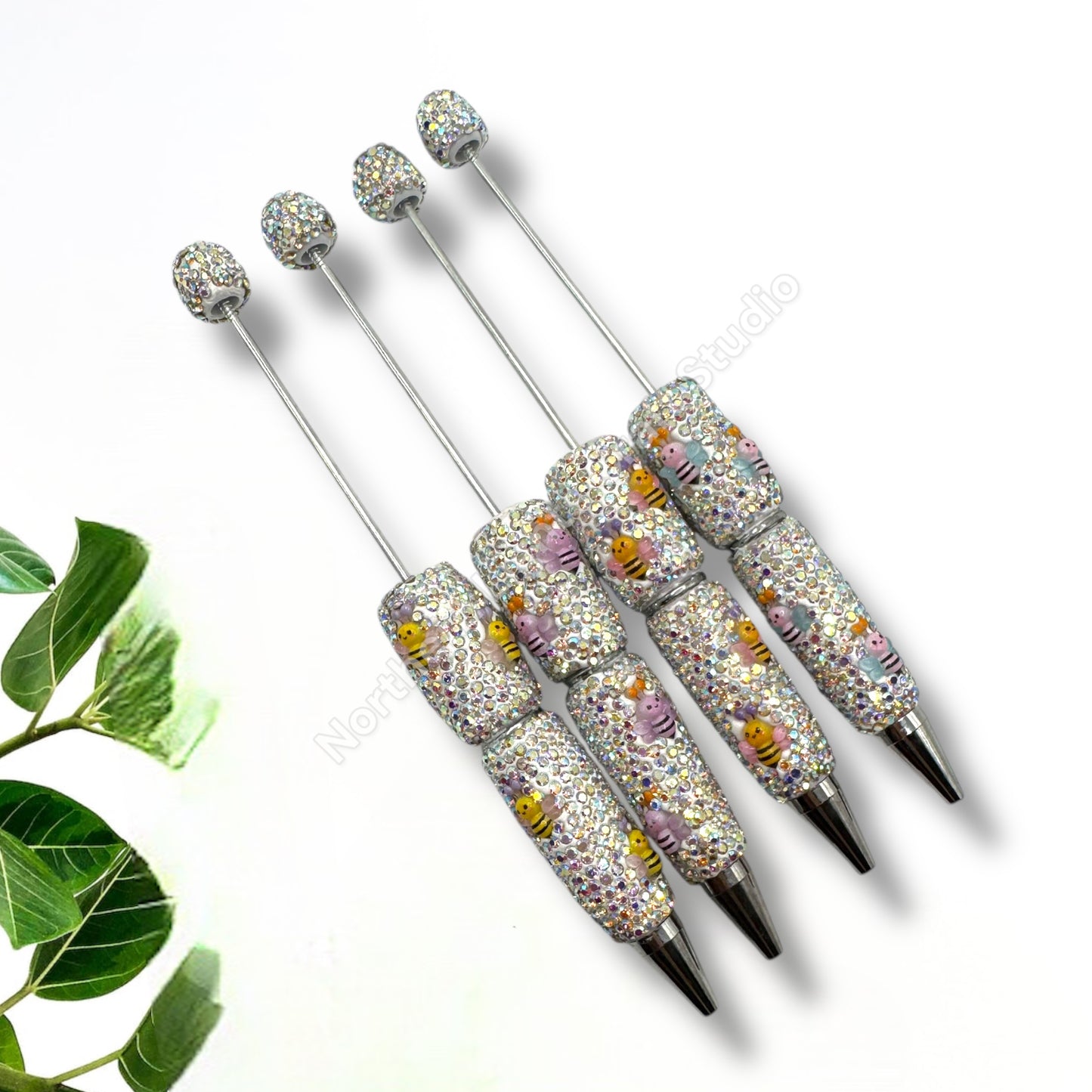 Beadable Bee Rhinestone Pens