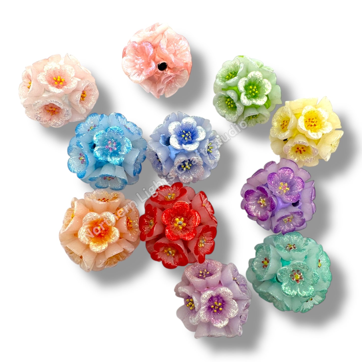 Flower Beads for Beaded Pens 5pc.