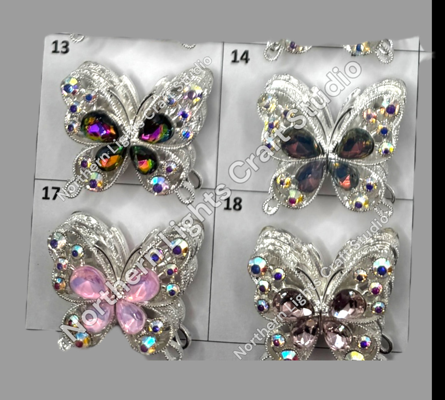 Silver Metal Alloy Butterfly Beads - 30mm