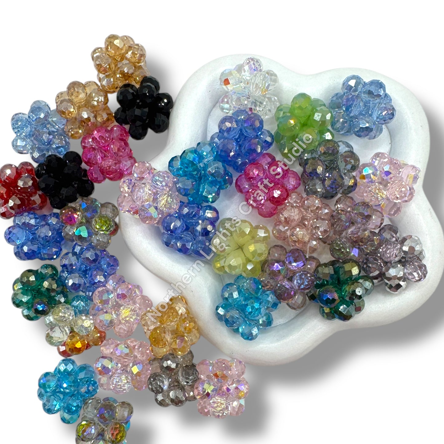 Crystal Knotted Water Drop Bead Mix -7pcs. - 16mm