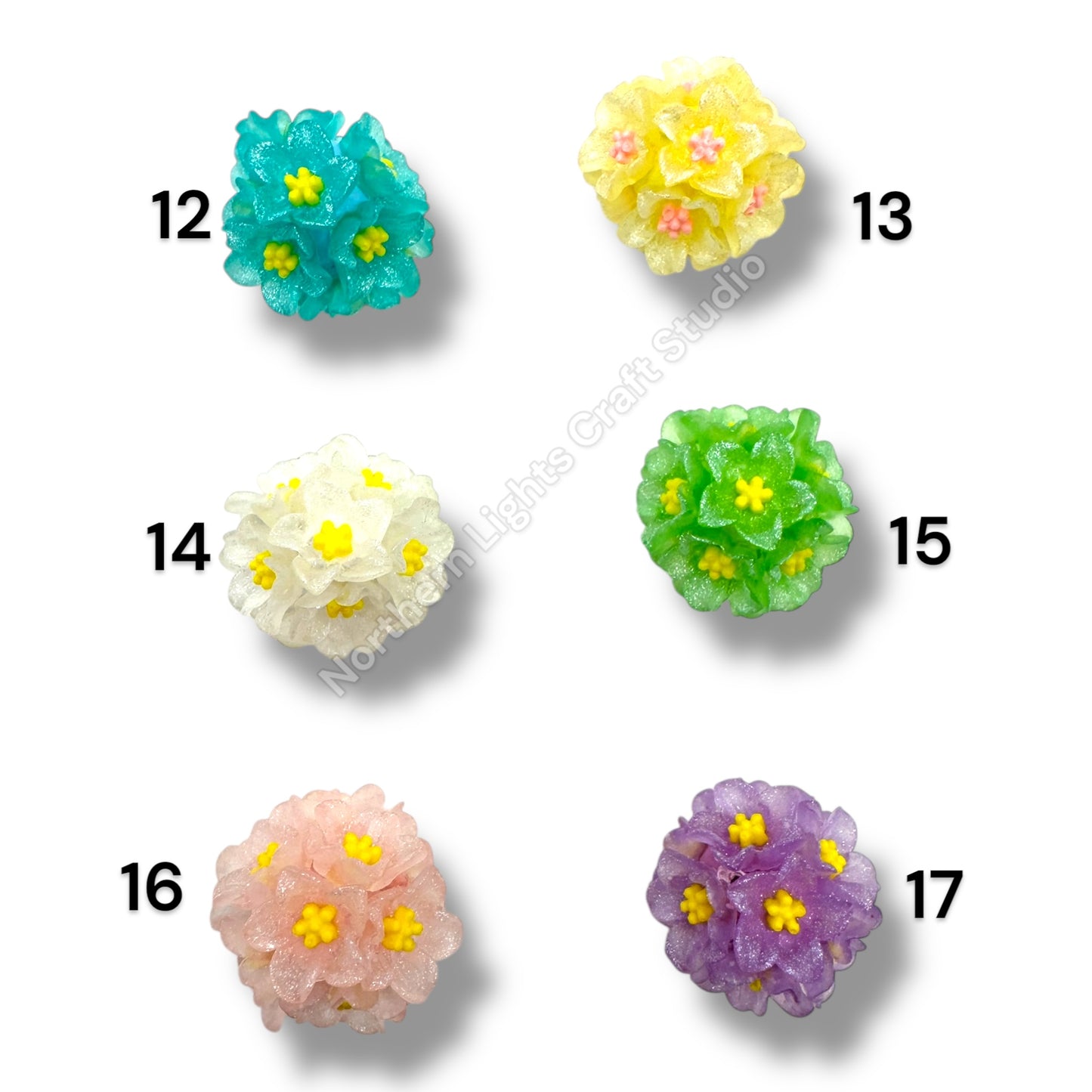 Flower Beads for Beaded Pens 5pc.