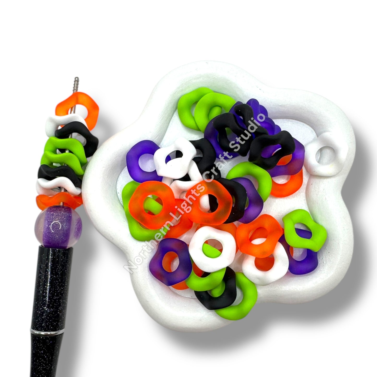 Halloween Wavy Spacer 16mm Mix of 50 pcs.