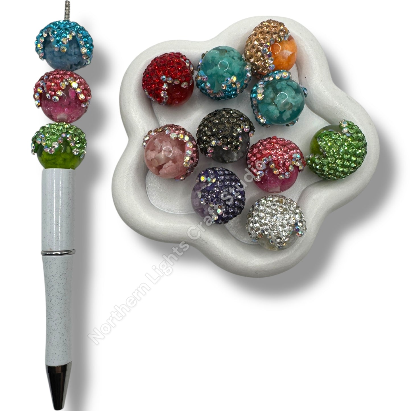 Rhinestone Cloud Drip Beads