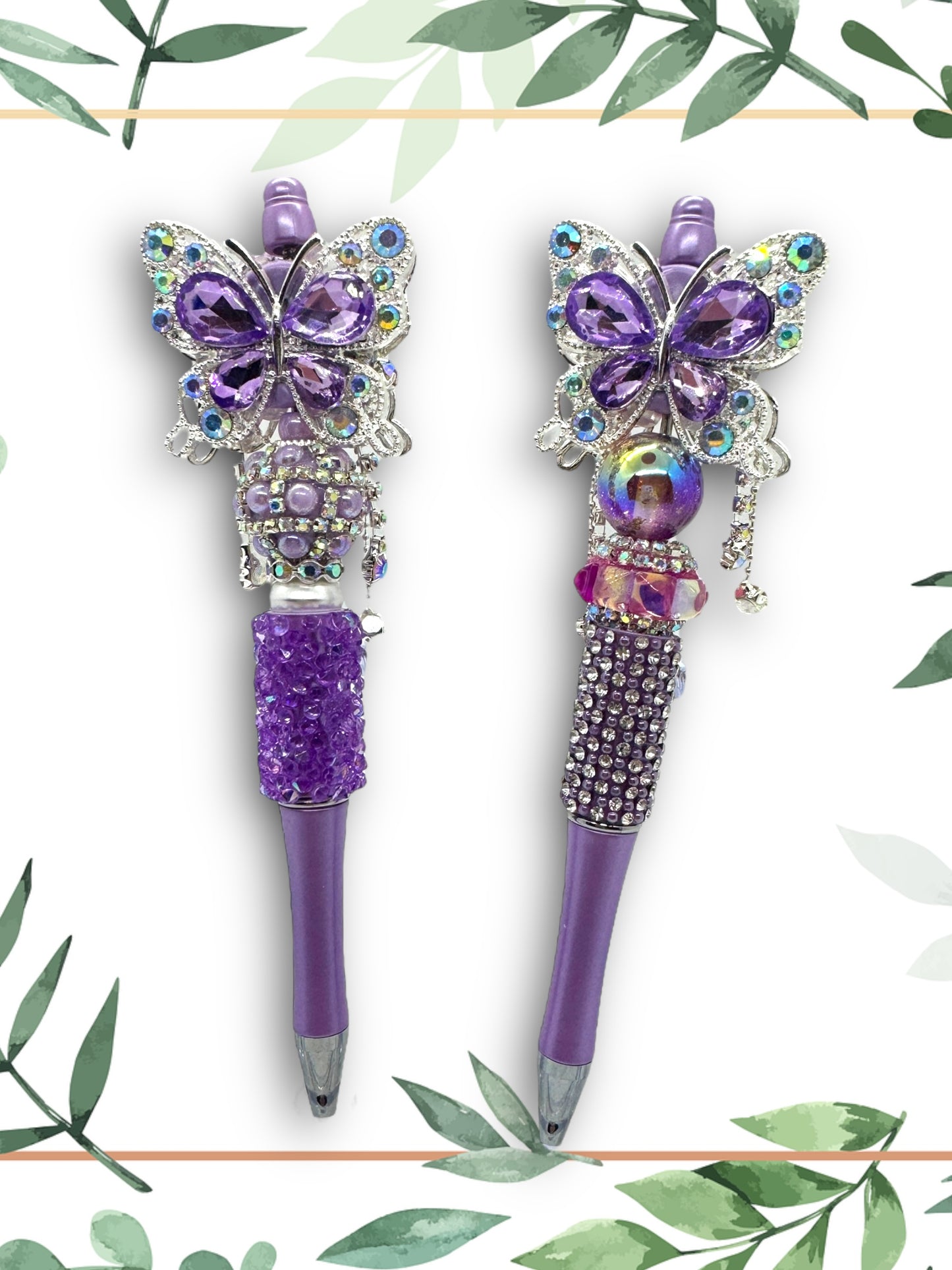 Fancy Handcrafted Butterfly Bead Pens