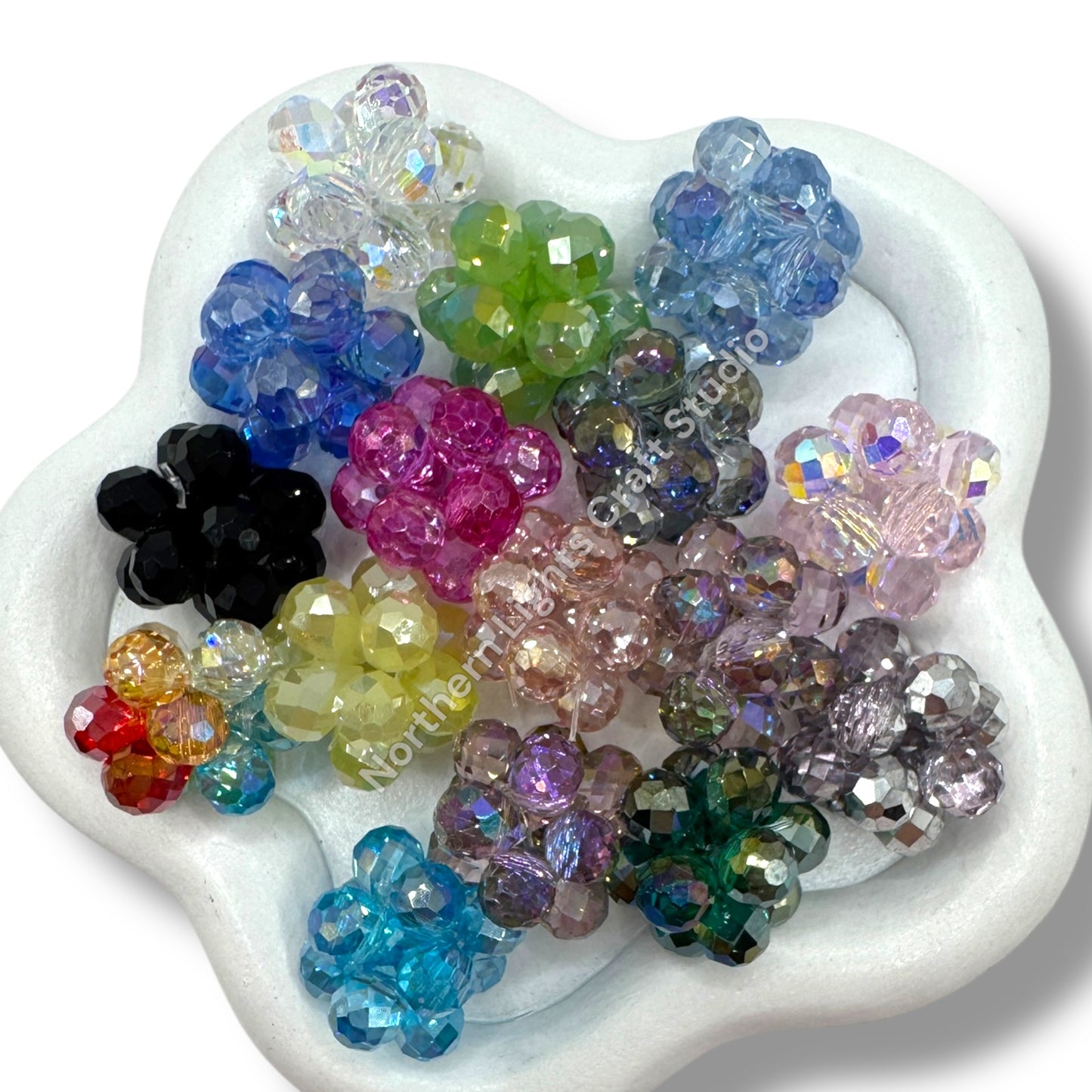 Crystal Knotted Water Drop Bead Mix -7pcs. - 16mm