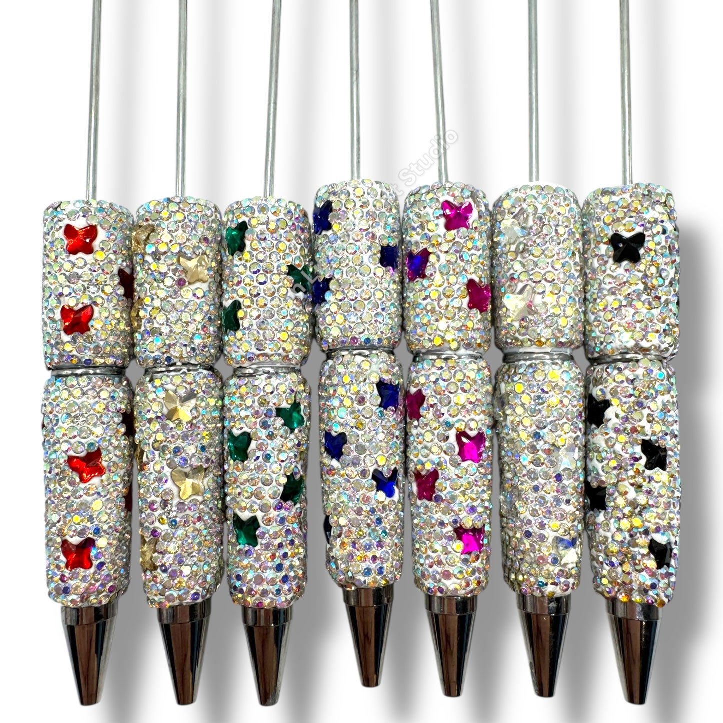 Rhinestone Butterfly Crystal Beadable Pens