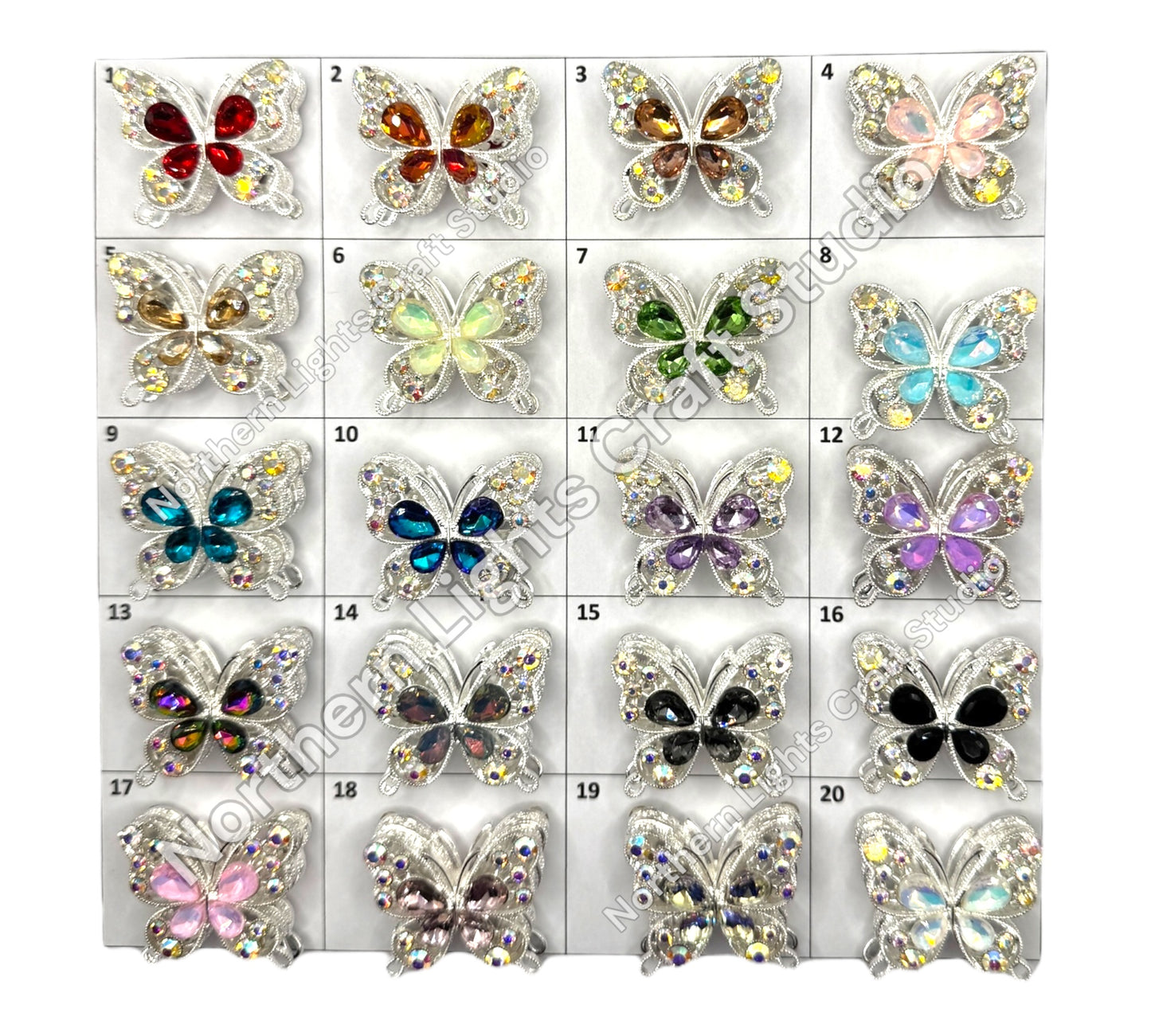Silver Metal Alloy Butterfly Beads - 30mm