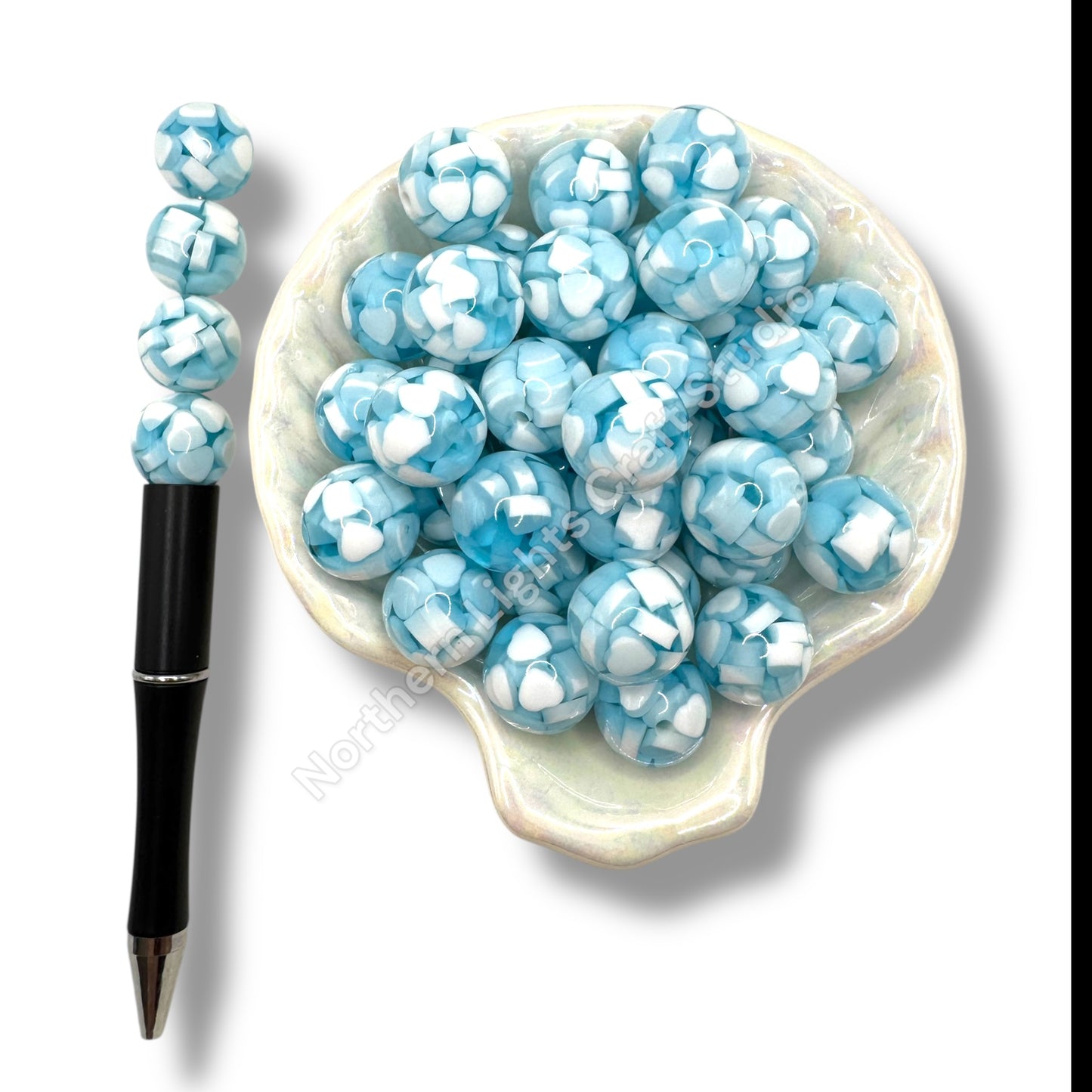 16mm Acrylic Heart Jelly Beads - 20pcs.